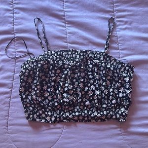 Black, White, Green and Yellow Top